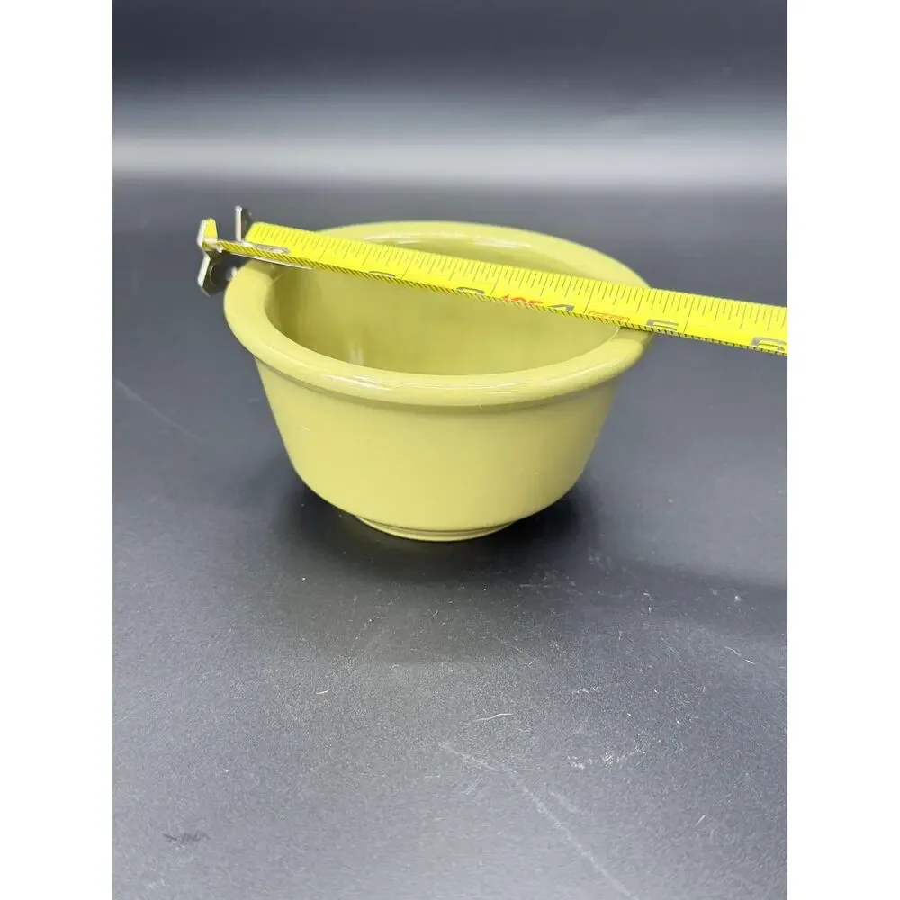 Chartreuse Yellow Glazed Ceramic Ramekin Individual Casserole Dish 5.25